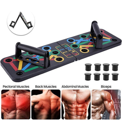 14 in1 Push Up Board Rack Bar Grip Handle Muscle Train Gym Workout Fitness Stand - Aimall
