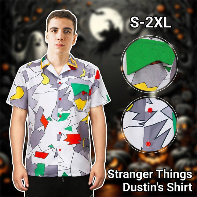 Strange Story 4 Cos Dress Shirt Short Sleeve Round Neck Men's And Women's Performance Cosplay Dress New Halloween Play Dress