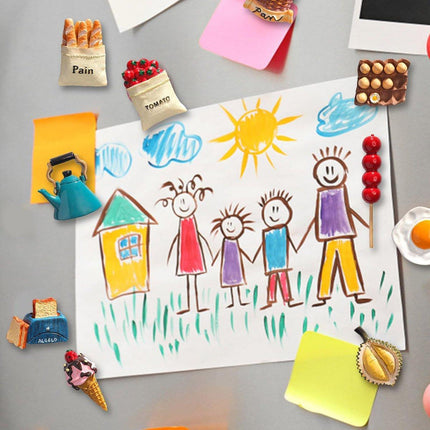 10pcs 3D Simulation Food Stickers for Fridge Fun Food Toy Magnets Decorative Set