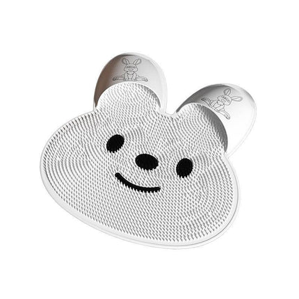 Silicone Foot Scrubber Rabbit Tub Mat Suction Cup Exfoliating Brush Cleaning Mat