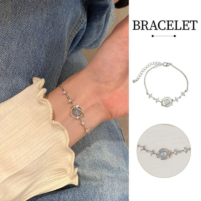 Elegant Celestial Star Charm Bracelet for Women Girls Dainty Fashion Jewelry