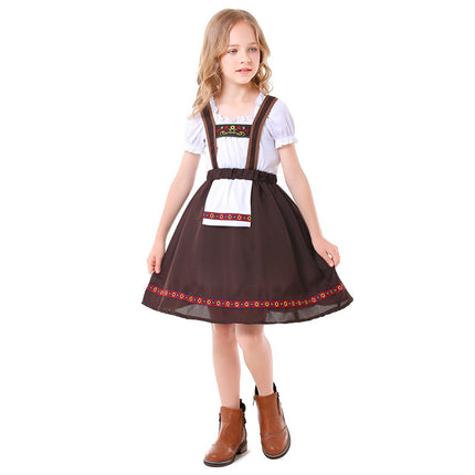 Oktoberfest Girl Costume Bavarian Dress Traditional Folk Festival Slip Dress - Aimall