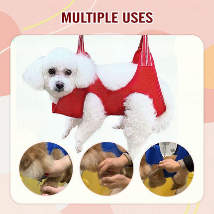 M Size Hammock Helper Pet Dog Cat Grooming Restraint Bags for Bathing Trimming Nail - Aimall