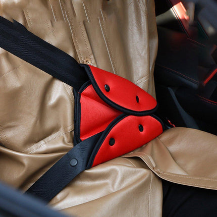 Foldable Car Seat Belt Triangle Retainer Buckle for Child Safety Shoulder Strap