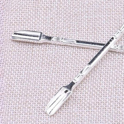 6X Mini Powder Ladle Scoop Mini Spoon Spatula Metal Shovel Silver color Spoon - Aimall