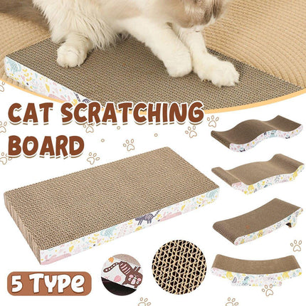 Cat Scratch Board Scratching Post Toys Gym Cardboard Sisal Pet Scratcher Mat - Aimall