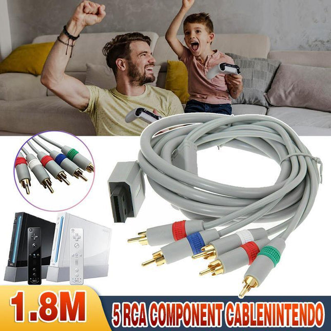 HDTV 5 RCA Component HD TV Audio Video Cable for Nintendo Wii amp WiiU U Console - Aimall