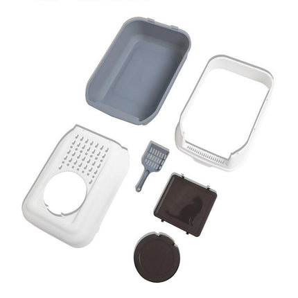 Large Detachable Enclosed Cat Litter Box Spatter-Proof Fully Enclosed Cat Toilet