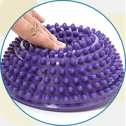 Spiky Massage Ball PVC Half Round Yoga Exercise Foot Hand Cushion