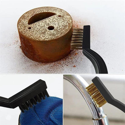 15PCS Stainless Steel Nylon Brass Scrub Brushes Metal Remover Mini Wire Brush Set - Aimall