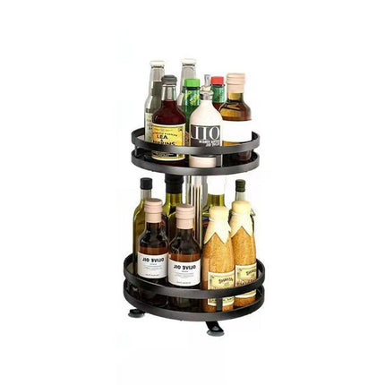 Kitchen Rotating Spice Rack Triple Layer Countertop Organizer Storage Shelf