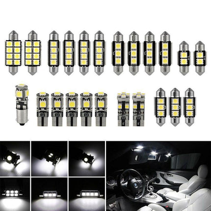 23x Car 12v Led Festoon Interior White Light Bulb 5050 5smd Auto Dome Globe DF - Aimall