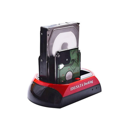 Dual SATA IDE HDD Docking Station 2.5" 3.5" Hard Disk Drive Dock Reader OTB Card