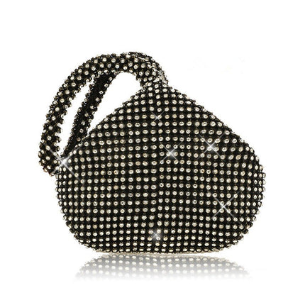 Elegant Triangle Sequin Evening Clutch Bag Glitter Solid Colour Shell Purse