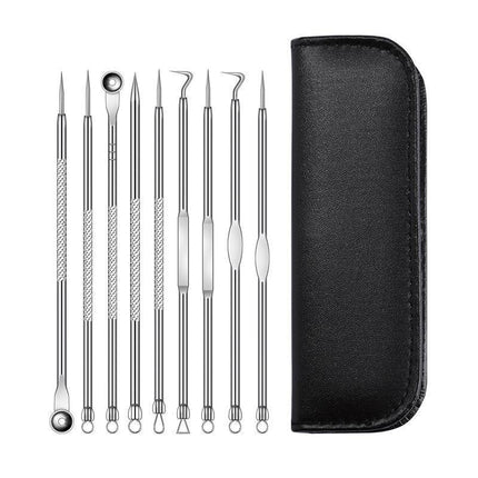 9PCS Blackhead Remover Extractor Tool Pimple Blemish Popper Comedone Kit Clip - Aimall