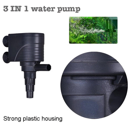 3in1 Mini Aquarium Fish Tanks Filter Water Purifier Submersible Oxygen Pump New - Aimall