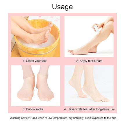Silicone Protective Moisturizing Foot Cover Crack Resistant Softening Foot Cover