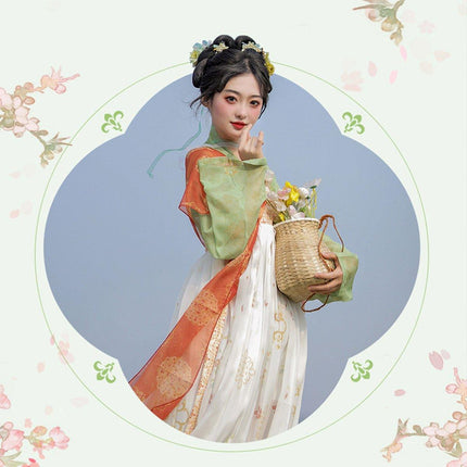 Chest Length Skirt Hanfu Female Summer Thin Daily Wear Traditional Chinese Dress