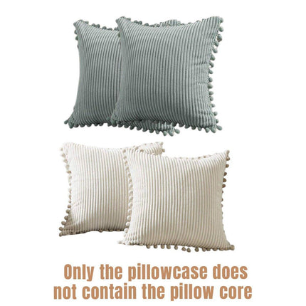 2PCS Corduroy Pillow Cover Luxury Decorative Cushion Case for Sofa Living Room