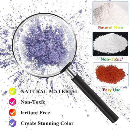 4/12PCS Chameleon Pearl Powder Pigment Color Shift Mica Powder Epoxy Resin Craft - Aimall