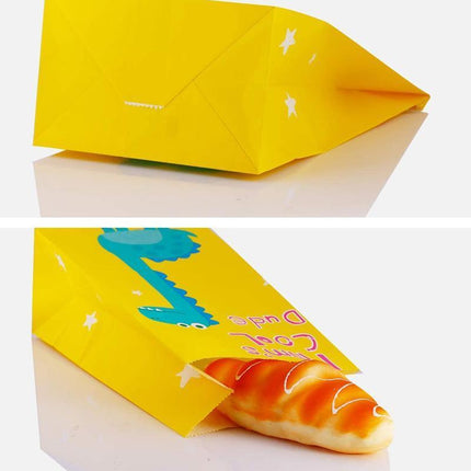 100PCS Kraft Paper Party Bag Seal Birthday Favor Kids Dinosaur Candy paper bag Aimall