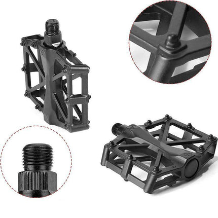 Bike Pedals Alloy Mountain Road MTB Colored Bicycle Nonslip Cycling Pedals 9/16" - Aimall