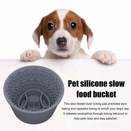 Silicone Pet Slow Feeder Bowl Anti Choke Design Food Dish for Dogs and Puppies