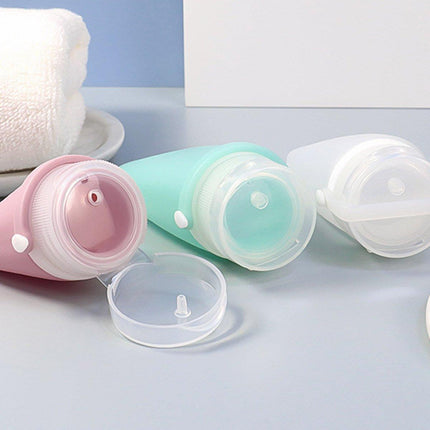 4pcs Travel Storage Bottles Set Refillable Silicone for Shampoo Lotion Cosmetics