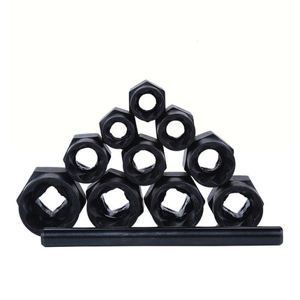 11PCS Locking Wheel Nut Remover Grip N Twist Sockets Damaged Rounded Bolts Tool - Aimall