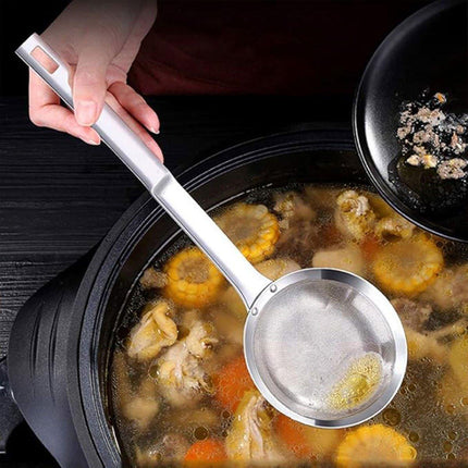 Oil Separator Spoon Mesh Fine Hole Filter Degreasing Residue Cooking Tool