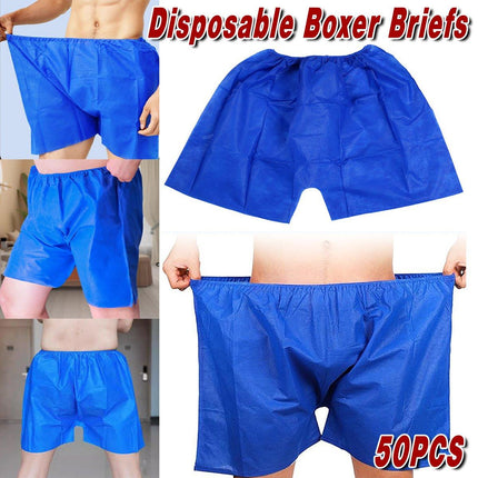 50pcs Disposable Underwear Boxer Shorts Nonwoven for Men Beauty Salon Use