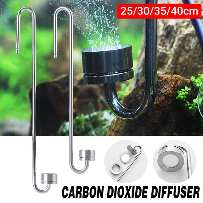 Stainless Steel Aquarium CO2 Diffuser Carbon Dioxide Atomizer Grass Tank Bubbler