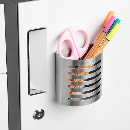 Creative Stainless Steel Student Pen Holder Multifunctional Stationery Organizer