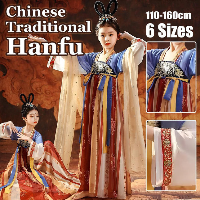 Girl Hanfu Spring And Autumn Book Ancient Clothes Chinese Style Children Hanfu - Aimall