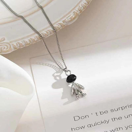 Hip Hop Titanium Steel Astronaut Pendant Necklace Men Women Child Gift - Aimall