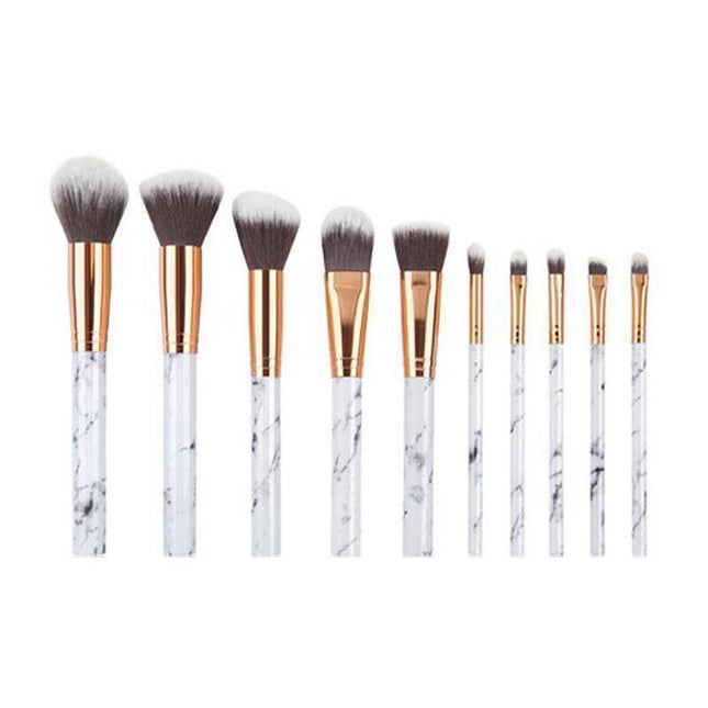 10Pcs Professional Makeup Brush Set Foundation Blusher Cosmetic Make Up Brushes - Aimall