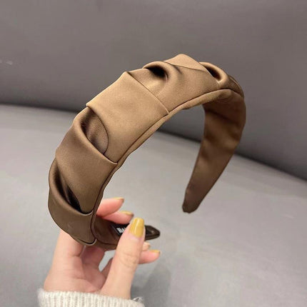 Women Headband Hairband Ruched Ruffle Headband Headwear Hair Band Hoop Fashion - Aimall