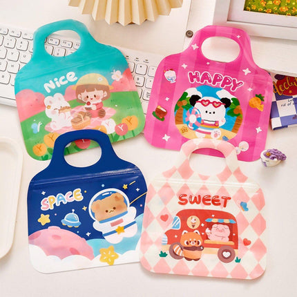 50PCS Cartoon Ziplock Snack Bags Shaped Food Storage Treat Pouches for Parties