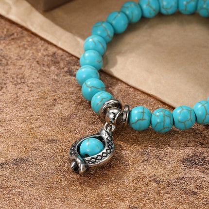 Turquoise Bracelet Adjustable Natural Stone Friendship Bracelets Gift