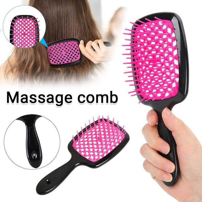Hollow Out Mesh Air Bag Comb for Curly Hair Fluffy Styling Massage Dry Wet Hair