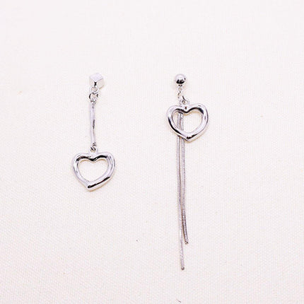 Asymmetrical Love Tassel Earrings Long Drop Dangle Jewelry for Women Fashion