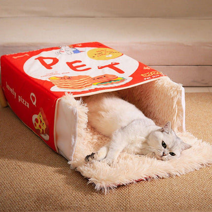 Washable Cat Bed Rectangle Snack Shape Comfortable Cat House Machine Washable