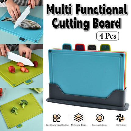 4pcs Multi Purpose Chopping Boards Durable Cutting Boards for Household Kitchen