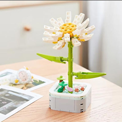 Block Bouquet Plant Building Block Plant Potted Bricks Bouquet 3D Model Toy - Aimall
