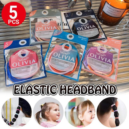 5PCS Hair Ties Elastic Band Snagless Ponytail Tie Bubbles Various Colours - Aimall