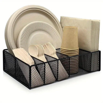Creative Metal Hollow Pen Holder Desktop Organizer Student Pen Storage Basket