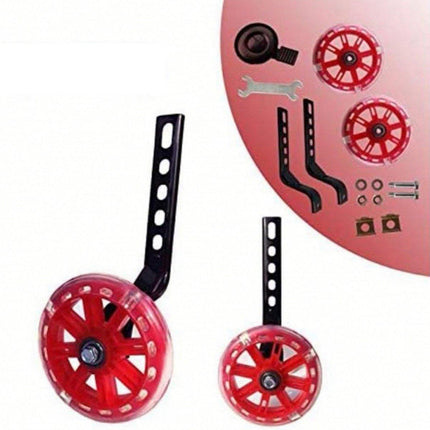 12-20 Inch Kids Bike Training Wheels Silent Flashing PVC Stabilizer Auxiliary