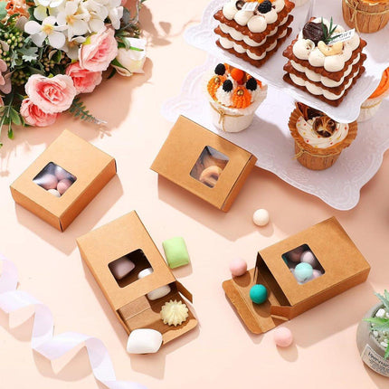 50X Soap Packaging Boxes Paper Box Kraft Window Rectangular