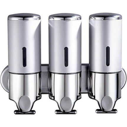 Stainless Steel Lever Soap Dispenser Manual Push Shower Gel Hotel Bathroom Use