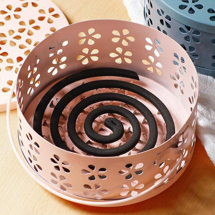 Iron Mosquito Incense Box Fireproof Tray Stand Indoor Household Incense Holder